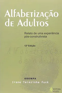 Livro Alfabetização de Adultos - Resumo, Resenha, PDF, etc.
