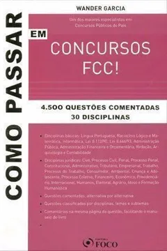 Livro Como Passar Em Concursos Da Fcc! - Resumo, Resenha, PDF, etc.