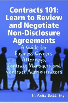 Livro Contracts 101: Learn to Review and Negotiate Non-Disclosure Agreements - Resumo, Resenha, PDF, etc.
