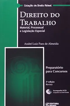 Livro Direito Do Trabalho. Material, Processual E Legislação Especial. Resumos De Direito Rideel - Resumo, Resenha, PDF, etc.