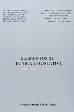 Livro Elementos De Tecnica Legislativa - Teoria E Pratica - Resumo, Resenha, PDF, etc.