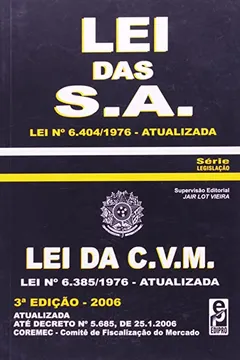 Livro Lei Das S.A. / Lei Da C.V.M. - Resumo, Resenha, PDF, etc.