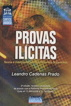 Livro Provas Ilícitas - Resumo, Resenha, PDF, etc.