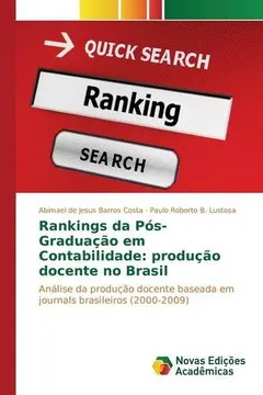 Livro Rankings Da Pos-Graduacao Em Contabilidade: Producao Docente No Brasil - Resumo, Resenha, PDF, etc.
