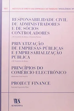 Livro Responsabilidade Civil De Administradores E De Socios Controladores Privatizacao De Empresas Publica - Resumo, Resenha, PDF, etc.
