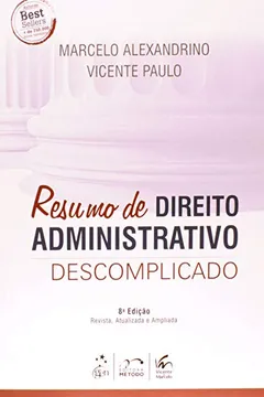 Livro Resumo de Direito Administrativo Descomplicado - Resumo, Resenha, PDF, etc.