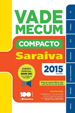 Livro Vade Mecum Compacto Saraiva - Resumo, Resenha, PDF, etc.