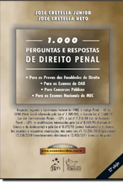 Livro 1000 Perguntas e Respostas de Direito Penal - Resumo, Resenha, PDF, etc.