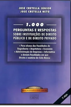 Livro 1000 Perguntas e Respostas Sobre Instituições de Direito Público e de Direito Privado - Resumo, Resenha, PDF, etc.