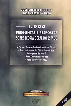 Livro 1000 Perguntas e Respostas Sobre Teoria Geral do Estado - Resumo, Resenha, PDF, etc.