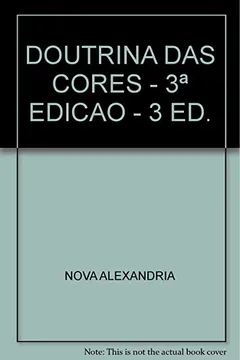 Livro A Doutrina Das Cores - Resumo, Resenha, PDF, etc.