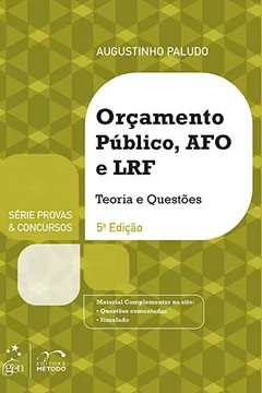 Livro A Orçamento Público- Série Provas e Concursos - Resumo, Resenha, PDF, etc.