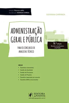 Livro Administração Geral e Pública: Para os Concursos de Analista e Técnico - Resumo, Resenha, PDF, etc.