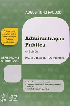 Livro Administração Pública- Série Provas e Concursos - Resumo, Resenha, PDF, etc.