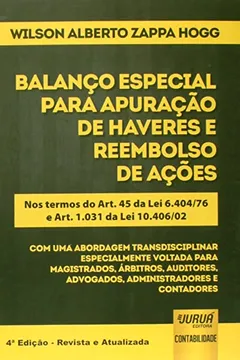 Livro Balanco Especial Para Apuracao De Haveres E Reembolso De Acoes - Resumo, Resenha, PDF, etc.