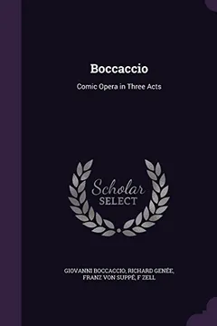 Capa do livro Boccaccio: Comic Opera in Three Acts