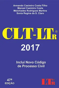 Livro CLT-LTr 2017 - Resumo, Resenha, PDF, etc.