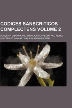 Livro Codices Sanscriticos Complectens Volume 2 - Resumo, Resenha, PDF, etc.