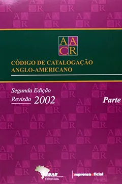 Livro Código De Catalogação Anglo-Americano - 2 Volumes - Resumo, Resenha, PDF, etc.