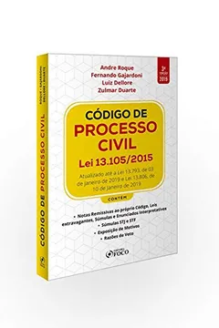 Livro Código de Processo Civil: Lei 13.105/2015- 3ª edição - 2019 - Resumo, Resenha, PDF, etc.
