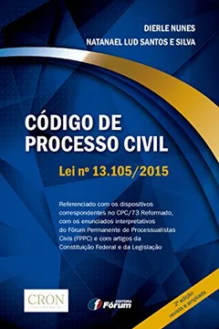Capa do livro Código de Processo Civil. Lei Nº 13.105/2015