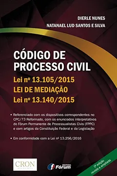 Livro Código de Processo Civil. Lei Nº 13.105/2015, Lei de Mediação, Lei Nº 13.140/2015 - Resumo, Resenha, PDF, etc.