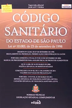 Livro Código Sanitário Do Estado De São Paulo - Resumo, Resenha, PDF, etc.
