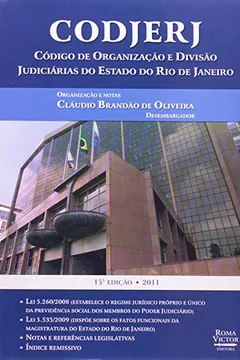 Livro Codjerj - Codigo De Organizacao E Divisao Judiciarias Do Rio De Janeiro - Resumo, Resenha, PDF, etc.