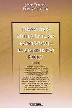 Livro Comentários a lei das Licitações e Contratações da Administração Publica - Resumo, Resenha, PDF, etc.