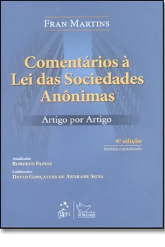 Livro Comentários à Lei das Sociedades Anônimas. Artigo por Artigo - Resumo, Resenha, PDF, etc.