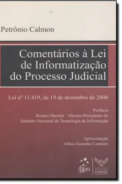 Capa do livro Comentários À Lei De Informatização Do Processo Judicial
