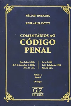 Livro Comentários ao Código Penal - Volume 1. Tomo 2 - Resumo, Resenha, PDF, etc.