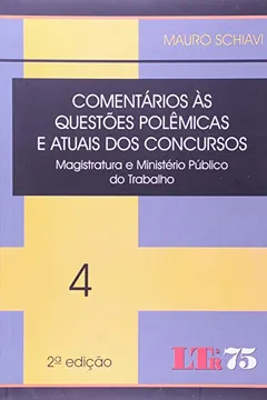 Livro Comentários Às Questões Polêmicas e Atuais Dos Concursos - Volume 4 - Resumo, Resenha, PDF, etc.