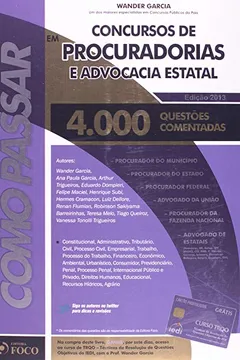 Livro Como Passar Em Concursos De Procuradorias E Advocacia Estatal - Resumo, Resenha, PDF, etc.
