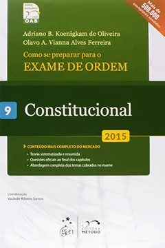 Livro Como Se Preparar Para o Exame de Ordem. Constitucional. 1ª Fase. OAB -  Volume 9 - Resumo, Resenha, PDF, etc.