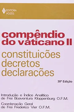Livro Compêndio do Vaticano II - Resumo, Resenha, PDF, etc.