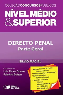 Capa do livro Concursos Públicos. Nível Médio e Superior. Direito Penal