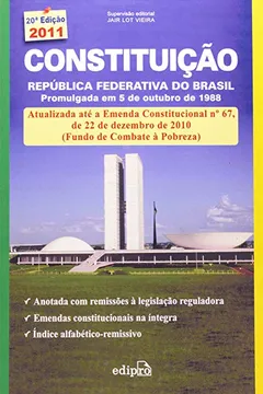 Livro Constituiçao Da Republica Federativa Do Brasil Promulgada Em 5 De Outubro De 1988 - Resumo, Resenha, PDF, etc.