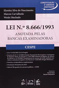 Livro Constituicao E Codigos Anotados - Lei 8.666/93 - Anotada Pelas Bancas - Resumo, Resenha, PDF, etc.