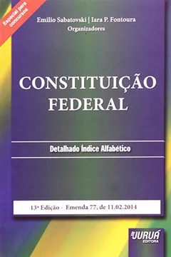 Livro Constituicao Federal - Mini Book - Atualizada Ate A Emenda 77, De 11/0 - Resumo, Resenha, PDF, etc.