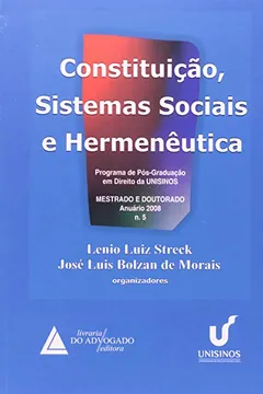 Livro Constituição, Sistemas Sociais e Hermenêutica - Resumo, Resenha, PDF, etc.