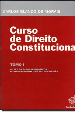 Capa do livro Curso De Direito Constitucional Tomo 1