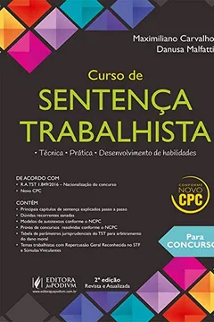 Livro Curso de Sentença Trabalhista Para Concursos - Resumo, Resenha, PDF, etc.