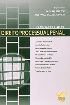 Capa do livro Curso Modular De Direito Processual Pena