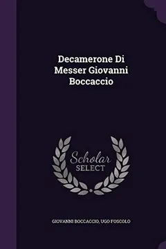 Capa do livro Decamerone Di Messer Giovanni Boccaccio