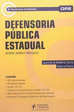 Livro Defensoria Pública Estadual - Coleção Edital Sistematizado - Resumo, Resenha, PDF, etc.