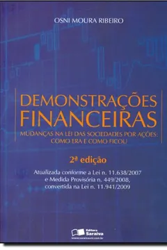 Livro Demonstrações Financeiras. Mudança na Lei das Sociedades por Ações - Resumo, Resenha, PDF, etc.