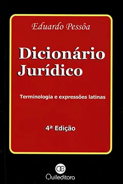 Livro Dicionário Jurídico-Terminologia E Expressões Latinas - Resumo, Resenha, PDF, etc.