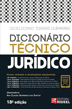 Livro Dicionário Técnico Jurídico - Resumo, Resenha, PDF, etc.