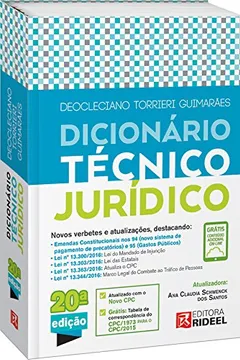 Livro Dicionário Técnico Jurídico Torrieri - Resumo, Resenha, PDF, etc.